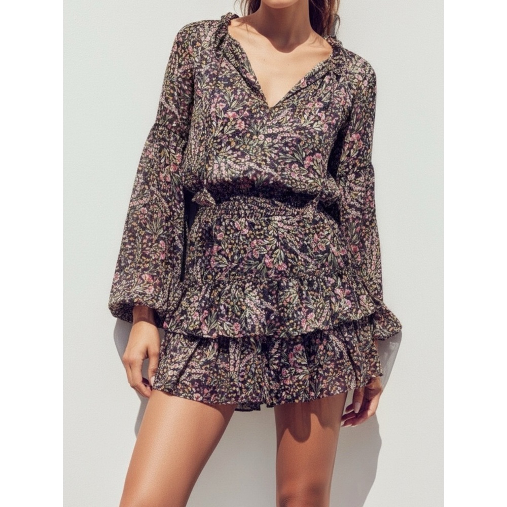 MISA LOS ANGELES Teya Mini Dress, Spring Bouquet, XS